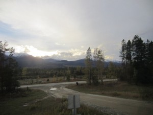 The mountains in the clouds