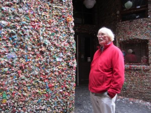 Viewing the wall of gum!